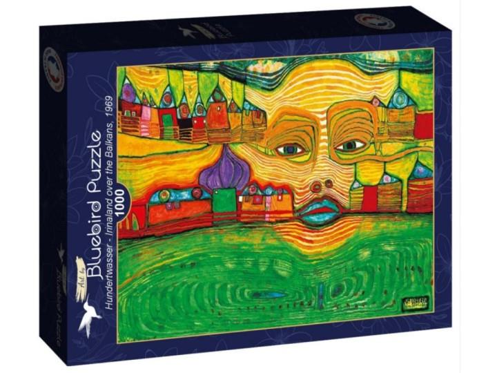 Hundertwasser Irinaland over the Balkins Puzzle 1000pc