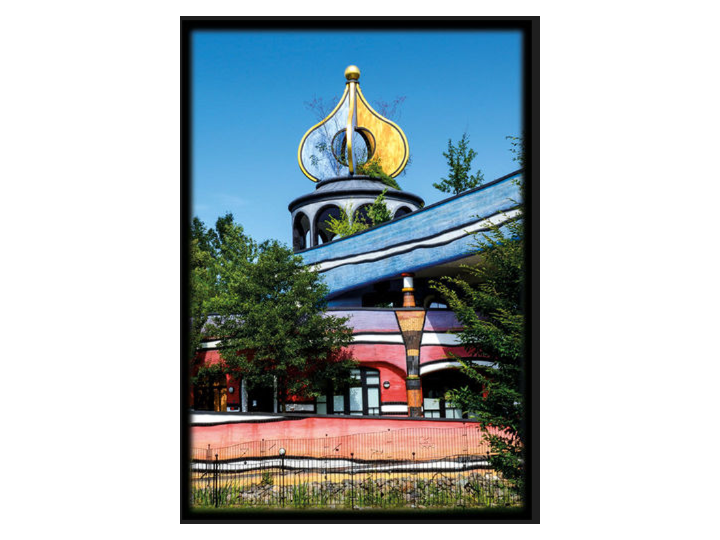 Hundertwasser Architecture Card Rainbow Spiral 034