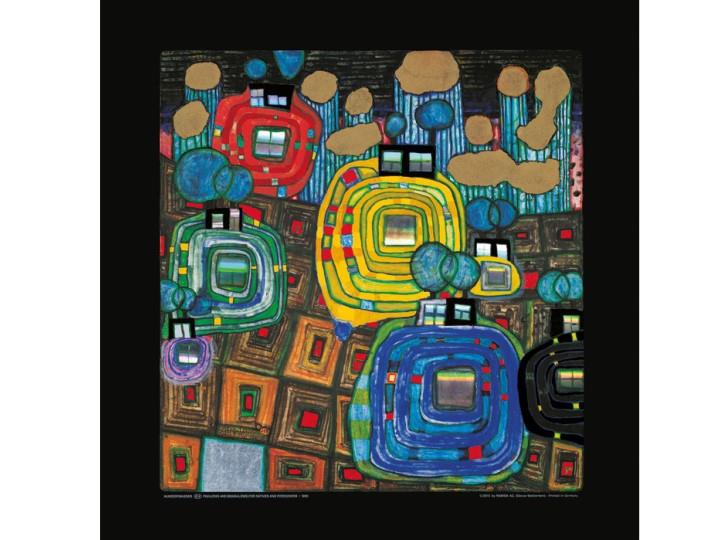 Hundertwasser Art Poster - Pavilions and Bungalows (814)