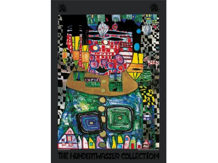 Hundertwasser Art Poster - Antipode King (928)