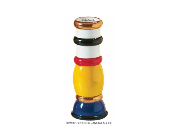 Hundertwasser Column Candle Holder III (Gold)