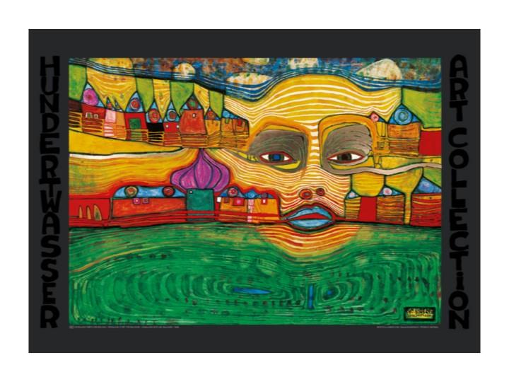 Hundertwasser Art Poster - Irinaland Over the Balkans (691)