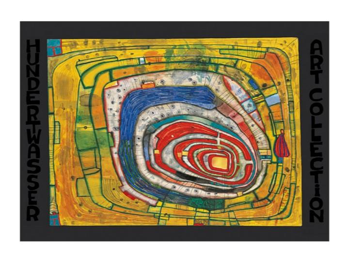 Hundertwasser Art Poster - Island in the Yellow Sea (836)