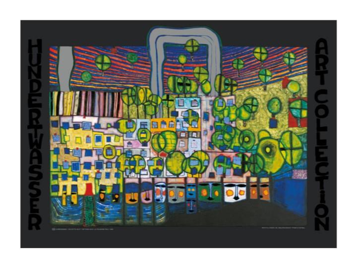 Hundertwasser Art Poster - Loewengasse the Third Skin