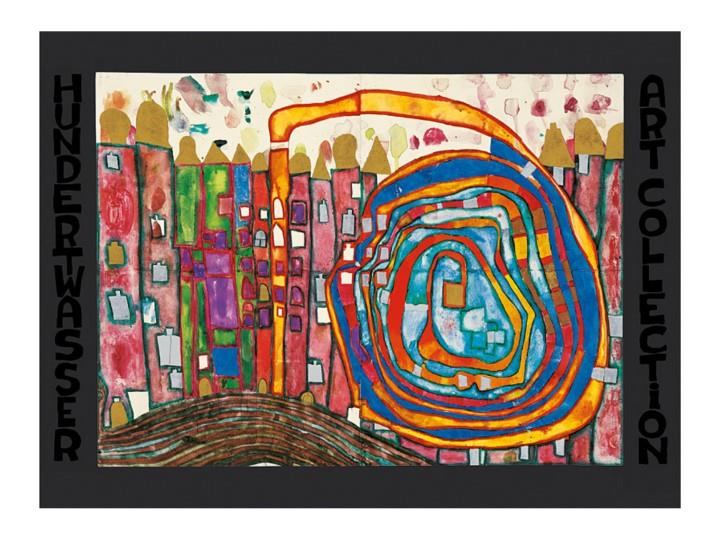 Hundertwasser Art Poster - Who Has Eaten All My Windows (970)