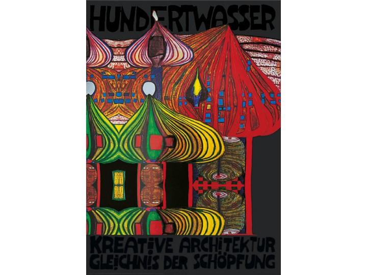 Hundertwasser Art Poster - Creative Architecture (685B)