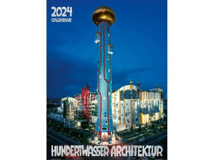 CLEARANCE - Hundertwasser Calendar 2024 Large Architecture