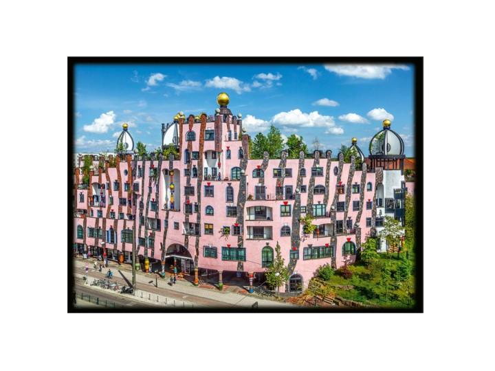 Hundertwasser Architecture Card MAGDEBURG 047