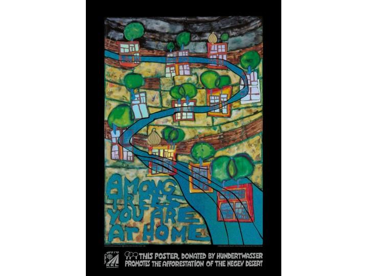 Hundertwasser Art Poster - Among Trees you are Home (967A)