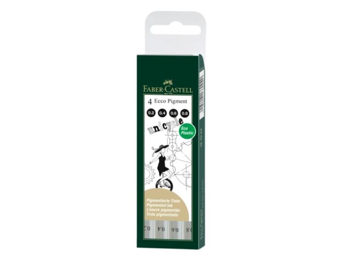 Faber Castell Ecco Finelines Black 4pk