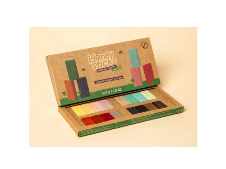 Honey Sticks Blocks Crayons 16pk