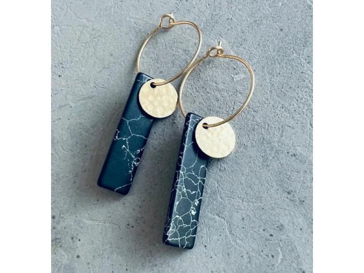 Marble Mazie Black - Earrings