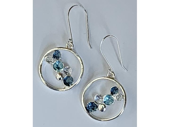 Blossom Circle Mary Blue - Earrings