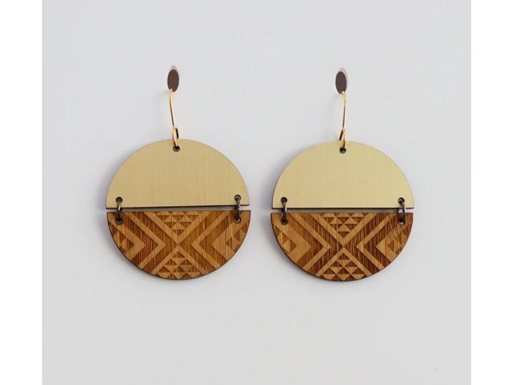 Split Taniko II Gold Large Earrings