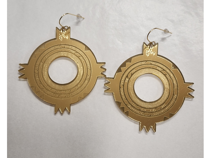 Tupuarangi Gold Mirror Earrings - Nichola