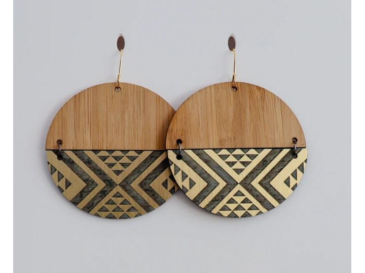 Split Taniko I Gold Medium Earrings