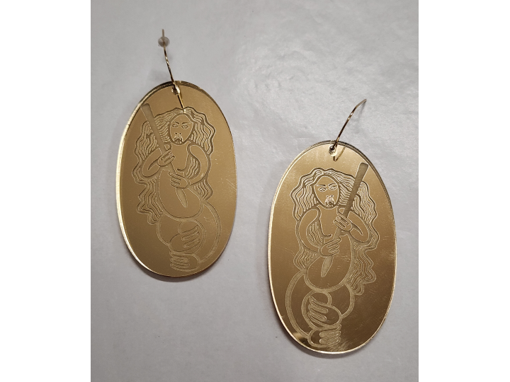 Mana Motuhake Wahine Gold Earrings - Nichola