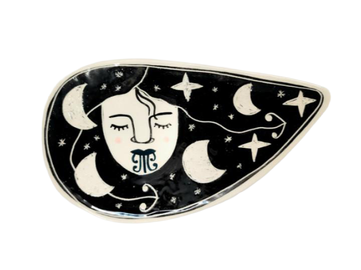 Wahine Tear Drop Plate (B) - Borrowed Earth