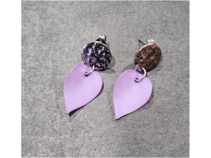 Hanley Petal Silver & Lavender Earrings
