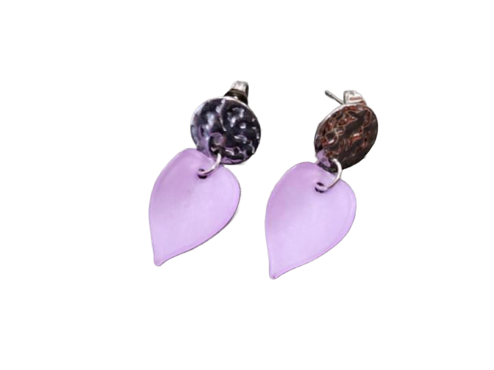 Hanley Petal Silver & Lavender Earrings