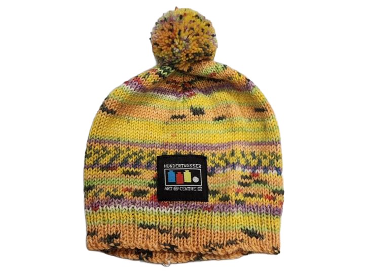 Beautifully Hand Knitted Baby Hat – 3–6 Months (Opal Wool, Hundertwasser 894)