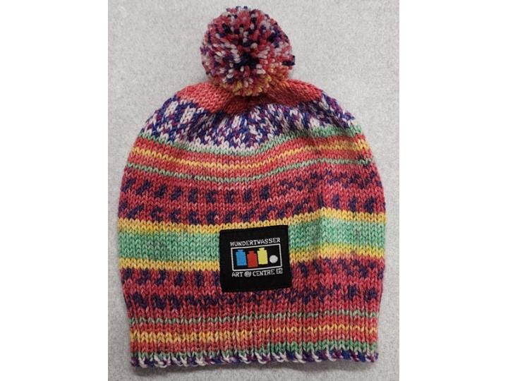 Hand Knitted Opal 3-6 months Hat Hundertwasser 686