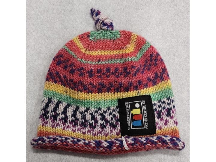 Hand Knitted Opal New Born Hat Hundertwasser 686