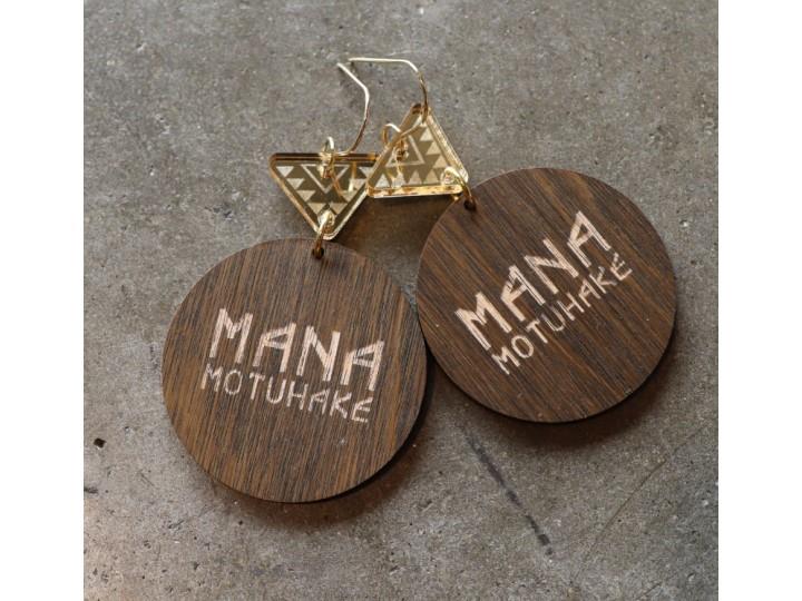 Mana Motuhake IV Gold Earrings