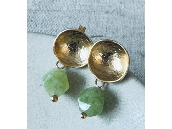 Cupped Mineral Earrings