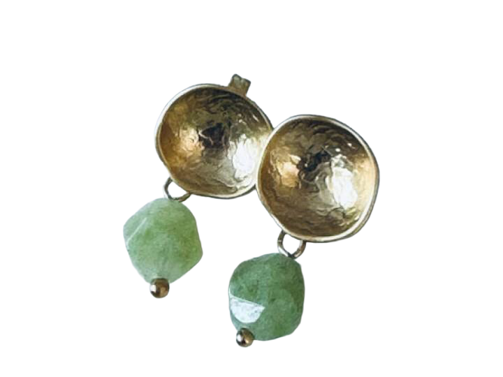 Cupped Mineral Earrings