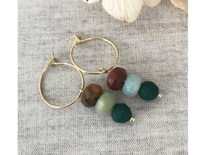 Tri Bead Earrings