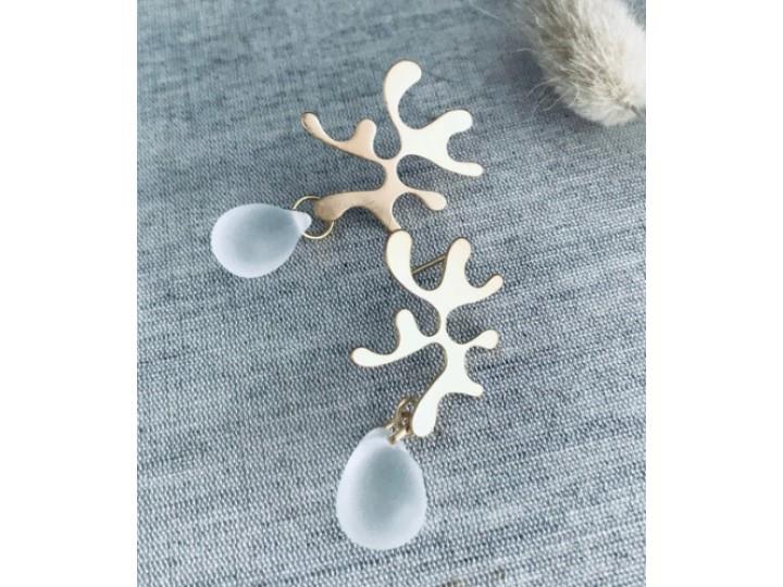 Coral Reviere Sea Glass Earrings