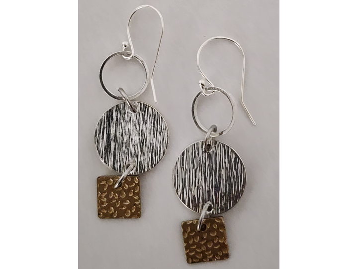 Chemistry Triple Circle Disc Earrings