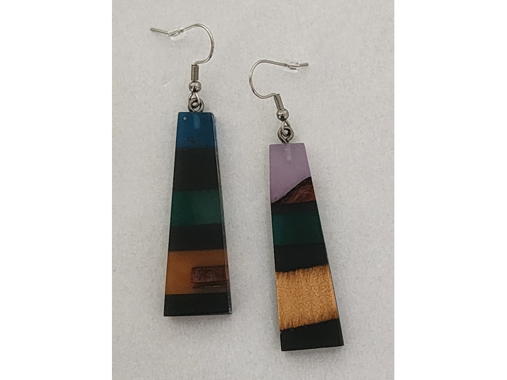 NZ Native Swamp Kauri Earrings OA