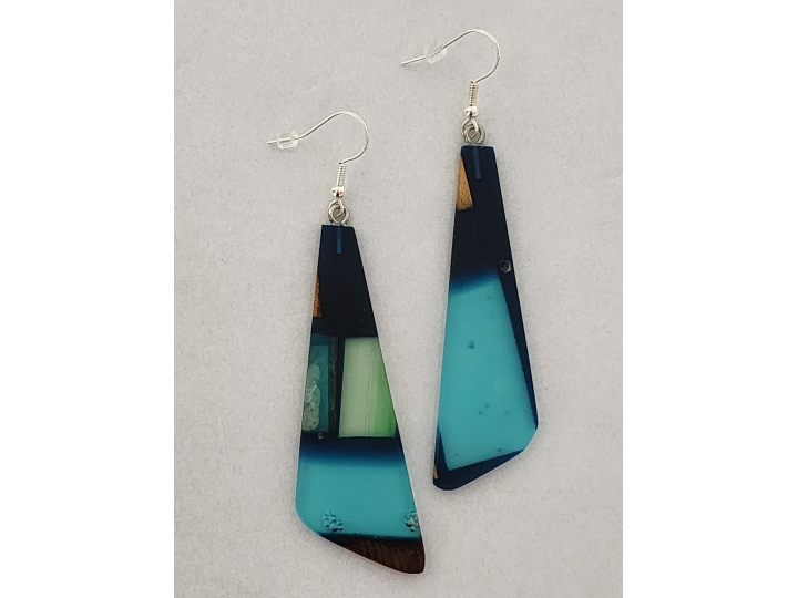 NZ Native Swamp Kauri Earrings OC