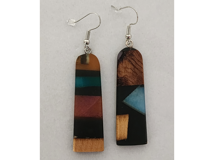 NZ Native Swamp Kauri Earrings OF