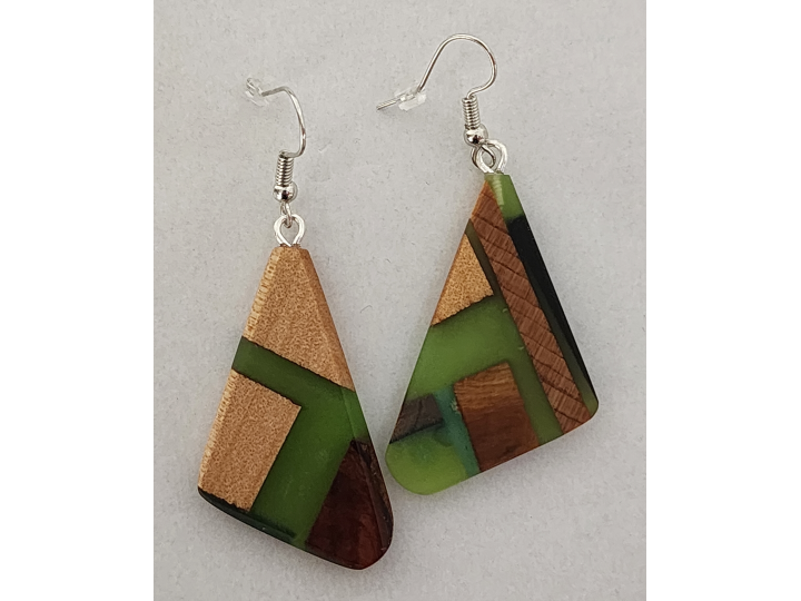 NZ Native Swamp Kauri Earrings OG