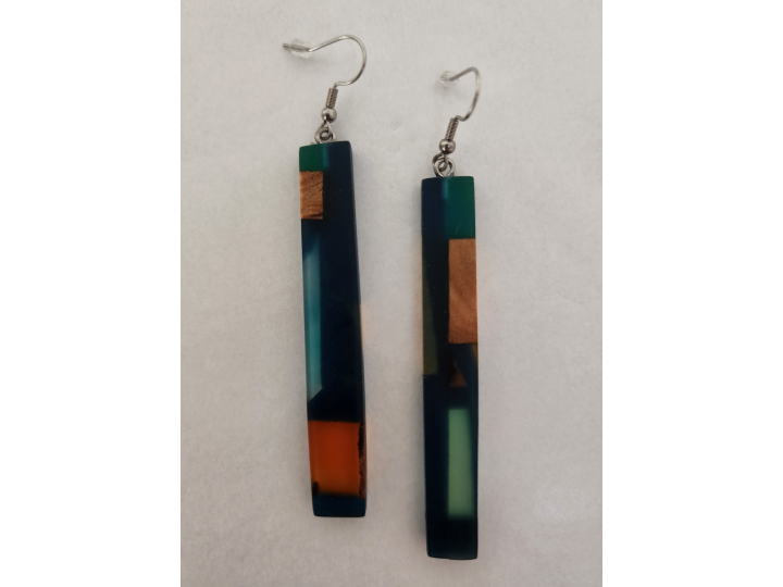 NZ Native Swamp Kauri Earrings OJ
