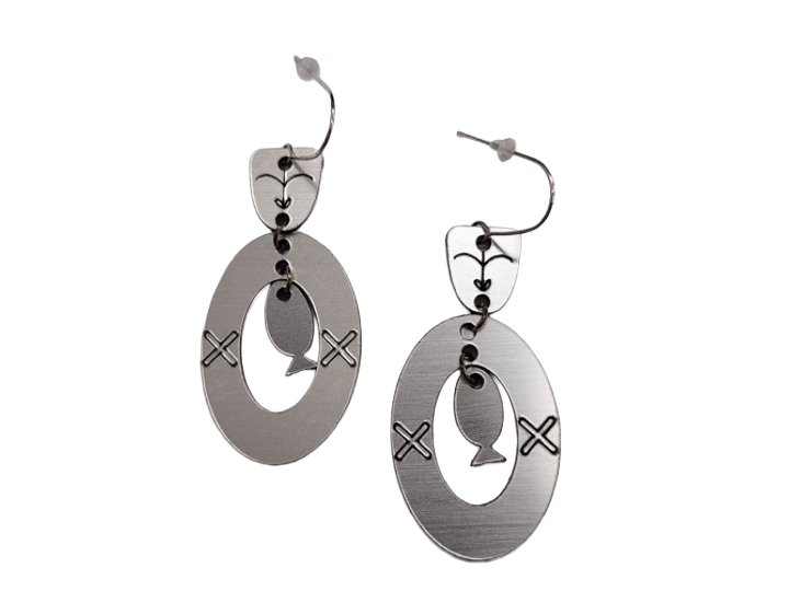 Silver Matariki Waita Earrings -  Nichola