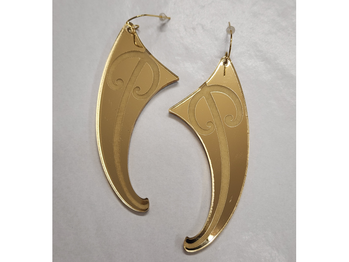 Statement Mangopare Gold Mirror Earrings - Nichola