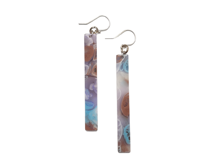 Pompay Glacier Acrylic Rod Earrings
