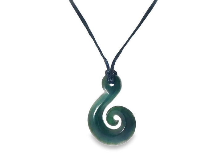 Pounamu - Green Stone Necklace Koru Kawakawa