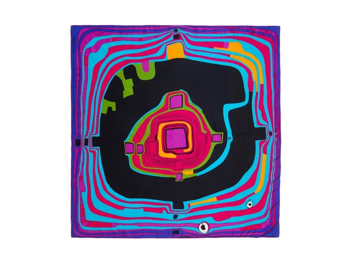 Silk Scarf - Foulard Hundertwasser - The Small Way