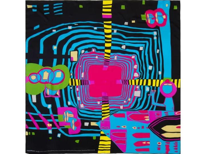 Silk Scarf/Foulard Hundertwasser - Closeup of Infinity