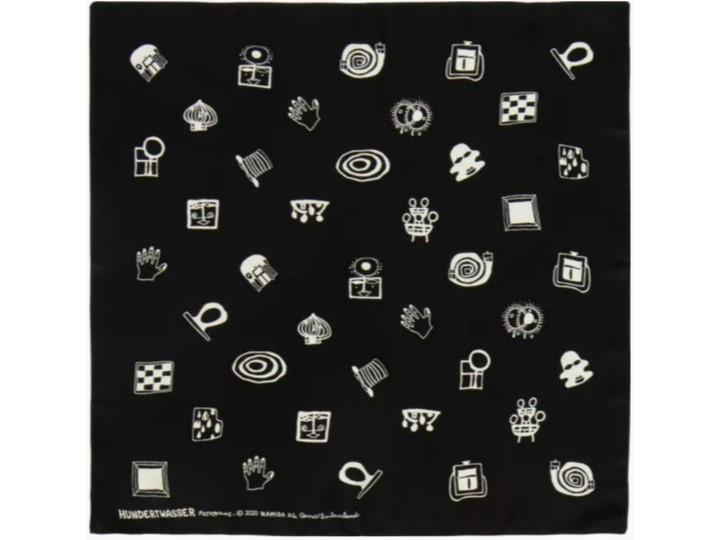 Silk Scarf/Foulard Hundertwasser - Garden of Signs