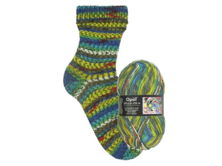 Opal Wool According to Hundertwasser I Silver Spiral (897)