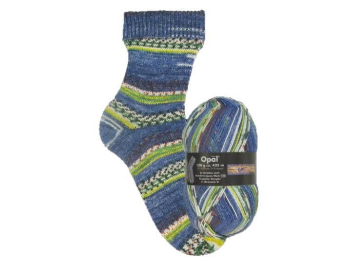 Opal Wool According to Hundertwasser I Singing Steamer in Ultramarine III (150)