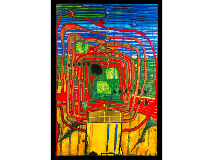 Hommage Au Tachisme (460) - Hundertwasser Art Card