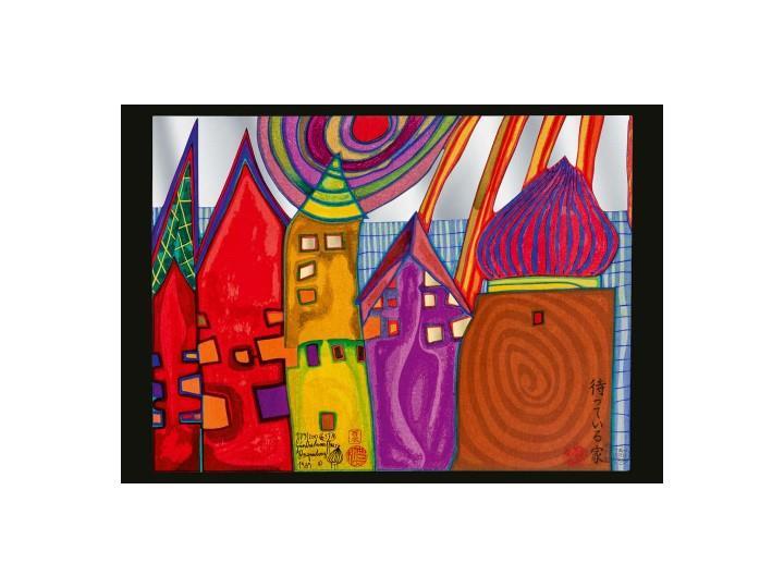 Hundertwasser Art Card (637A) Waiting Houses