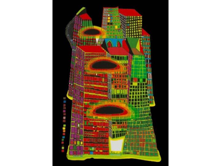 Hundertwasser Art Card (686) Good Morning City